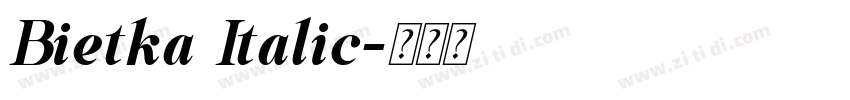 Bietka Italic字体转换